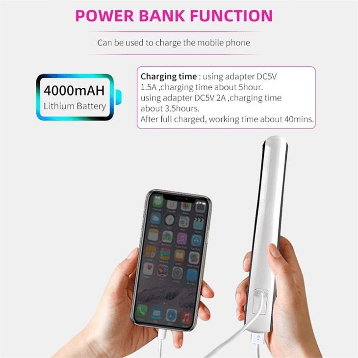 USB Rechargeable Cordless Travel Xagħar Straightener