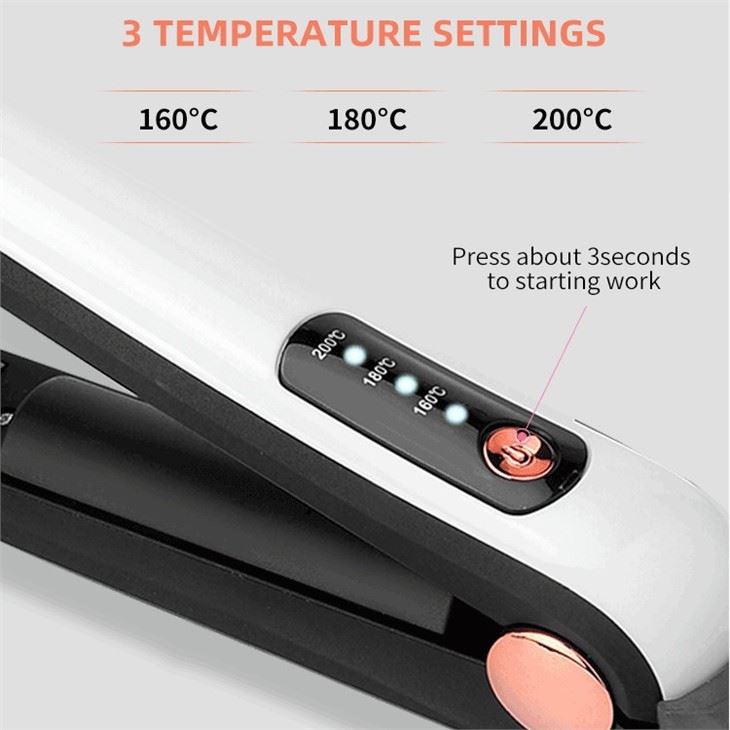 USB Rechargeable Cordless Travel Xagħar Straightener