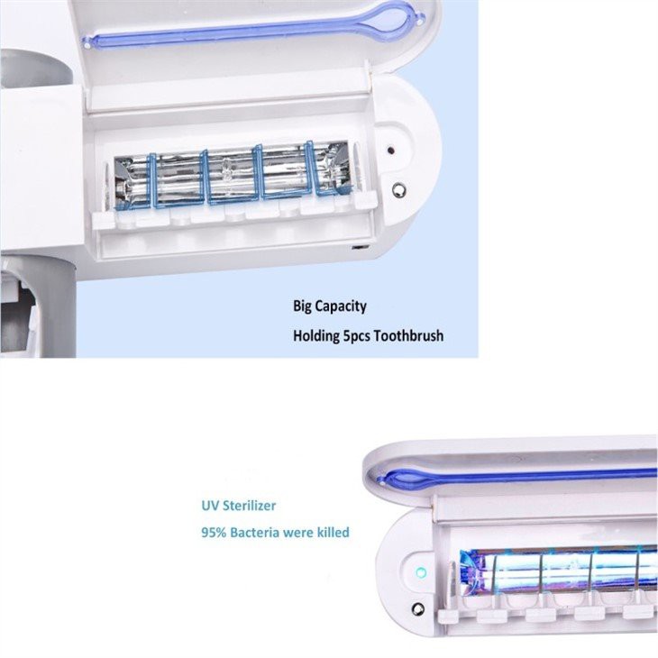 Toothbrush Sanitizer Holder bid-dispenser tat-toothpaste