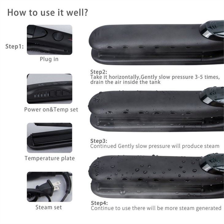 Straightener tax-xagħar tal-kontroll tat-temperatura