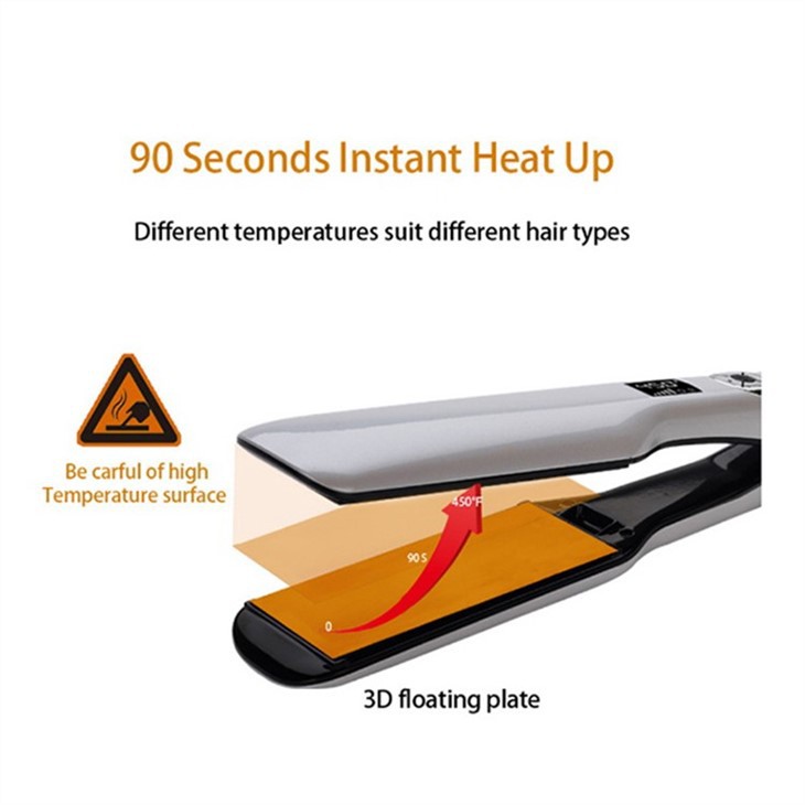 Pjanċa Wiesgħa LCD Thermostat Xagħar Straightener