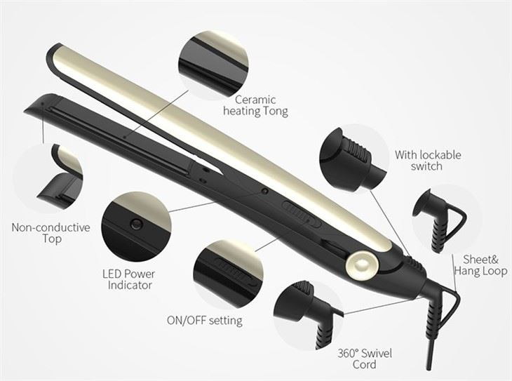 Straightener tax-Xagħar LED taċ-ċeramika